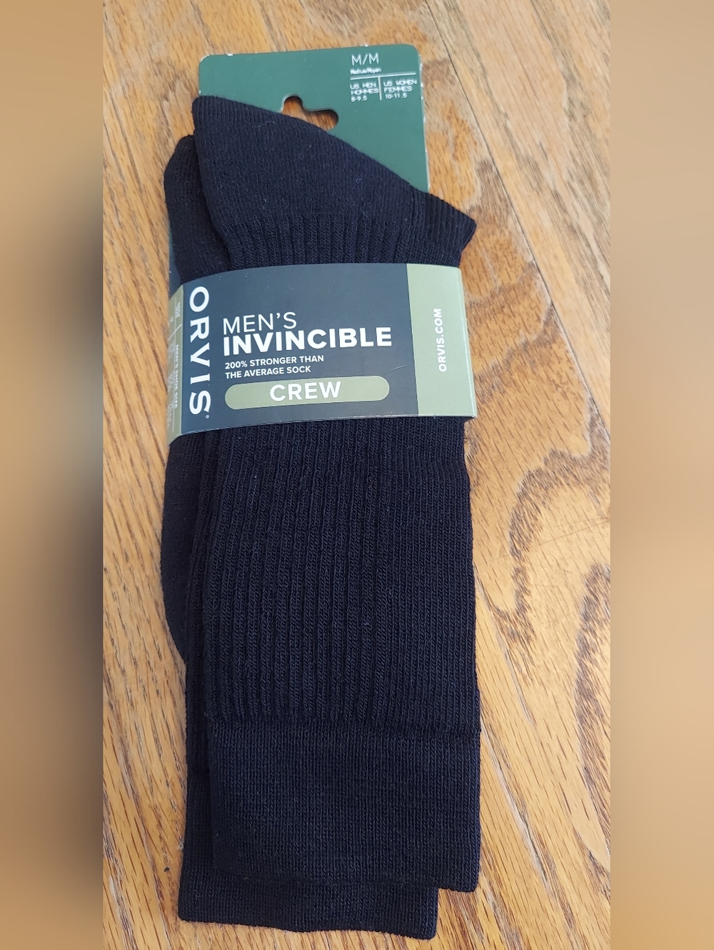 Orvis Men's Invincible Crew Socks - Black Pair